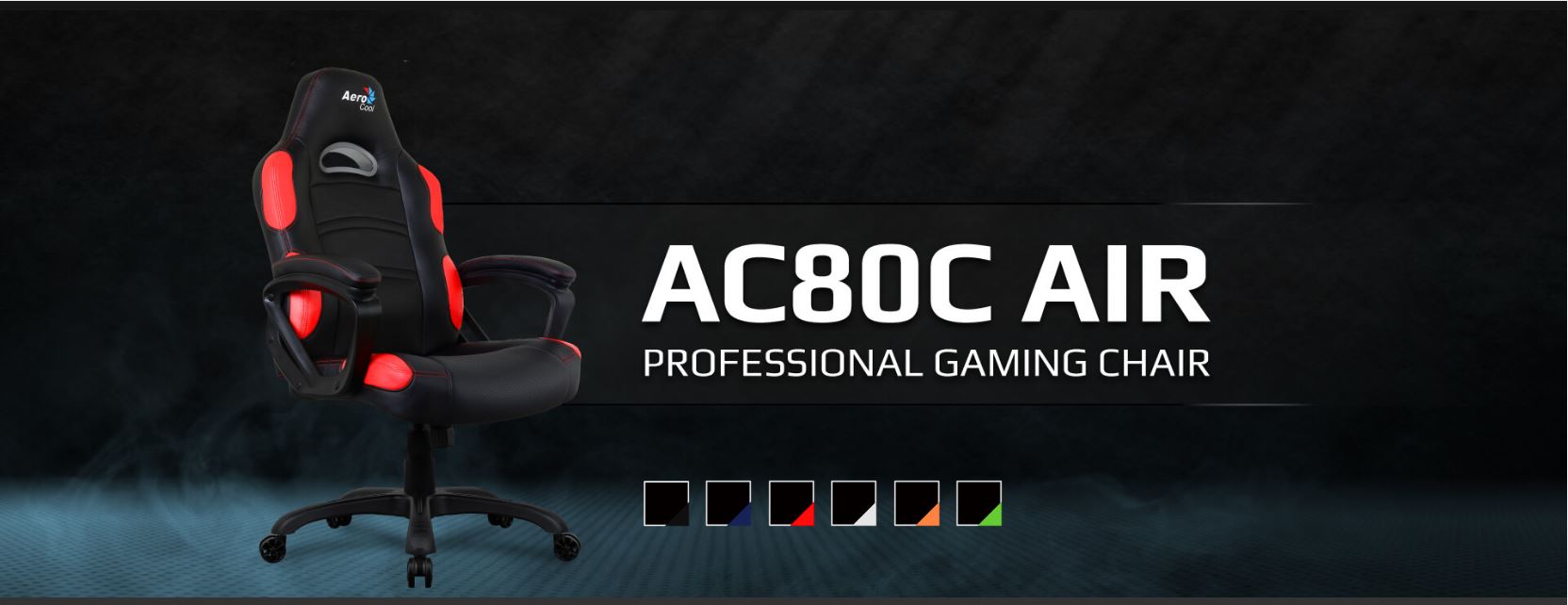 [VENTA] Silla AeroCool Gaming AC80C AIR Varios Colores AC120C AIR RGB con control remoto en AS Ac80cnegraroja