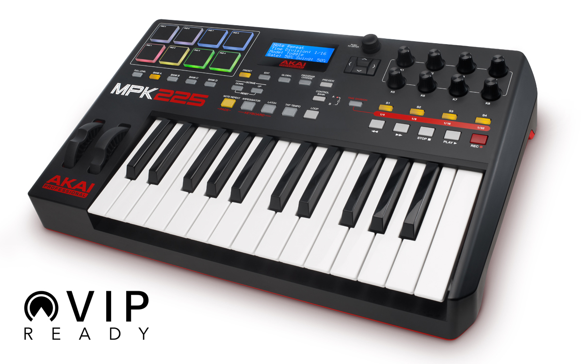 [VENTA] Controladora AKAI MPK 225 8 Pads 25 teclas USB-MIDI 5-pin MIDI input y output Mpk22501